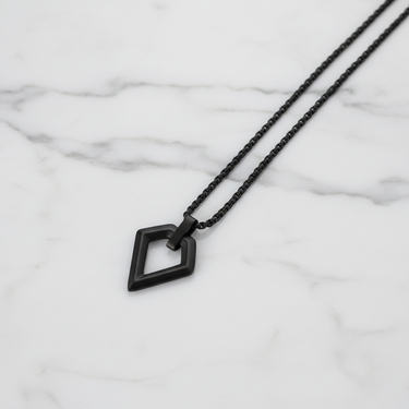 The Origin Point Pendant Necklace (Black)