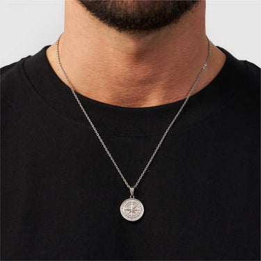 The Northstar Compass Pendant Necklace (Silver)