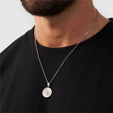 The Northstar Compass Pendant Necklace (Silver)