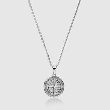 The Northstar Compass Pendant Necklace (Silver)
