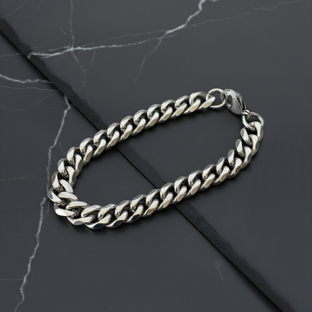 The Vanguard Bracelet – Cuban Chain (Silver)