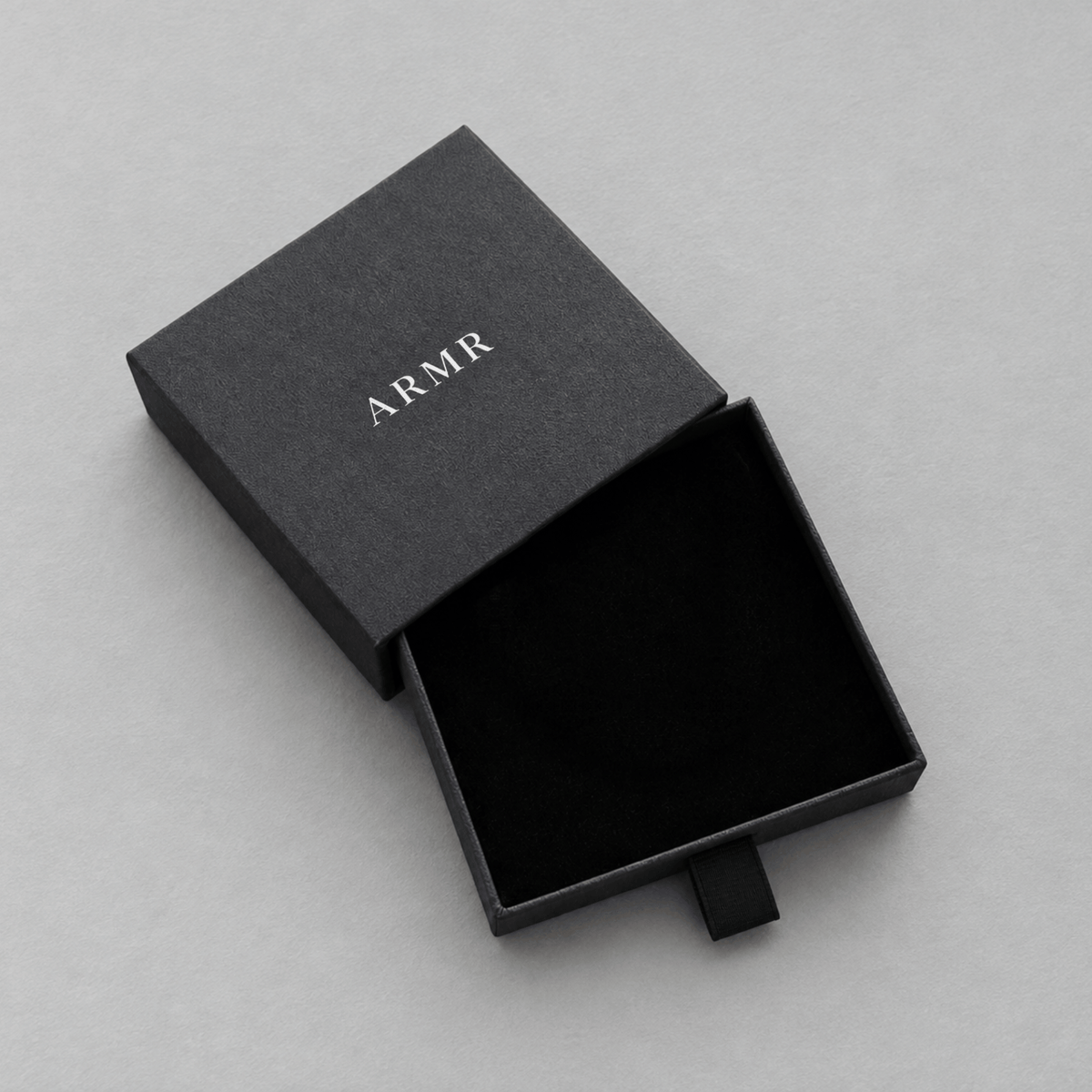 Empty ARMR Jewellery premium gift box for necklaces and bracelets