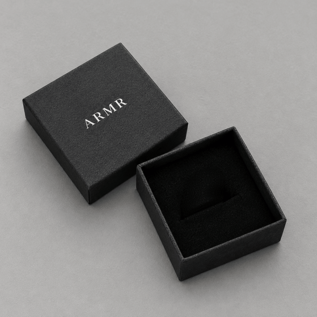 Empty ARMR Jewellery premium gift box for rings