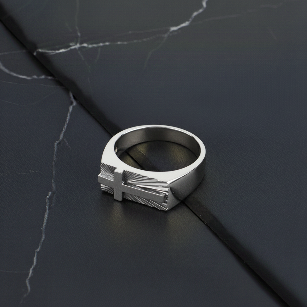The Path Ring – Side Cross Edition (Silver)