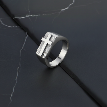 The Path Ring – Side Cross Edition (Silver)