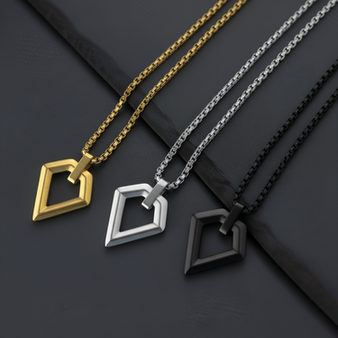 The Origin Point Pendant Necklace (Black)