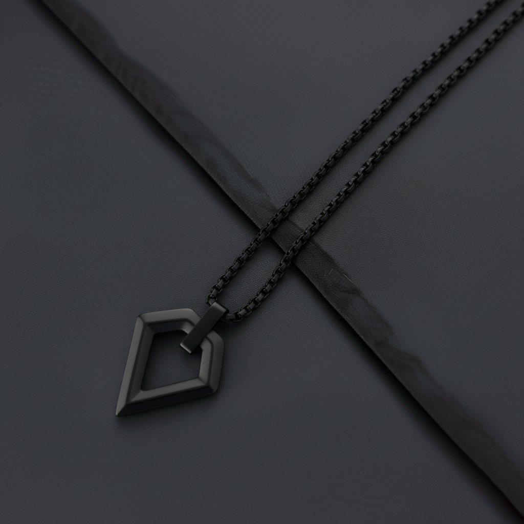 The Origin Point Pendant Necklace (Black)