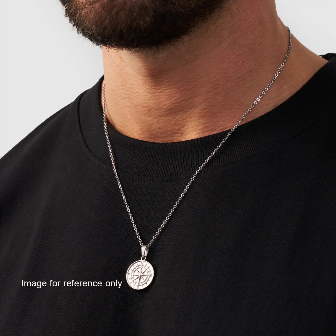 The Northstar Compass Pendant Necklace (Black)