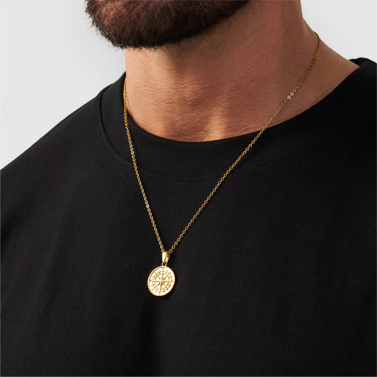 The Northstar Compass Pendant Necklace (Gold)