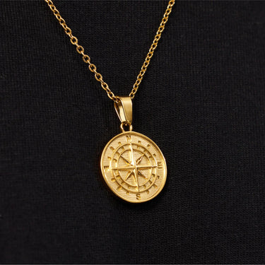The Northstar Compass Pendant Necklace (Gold)