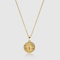 Halskette mit Northstar-Kompass-Anhänger (Gold) 