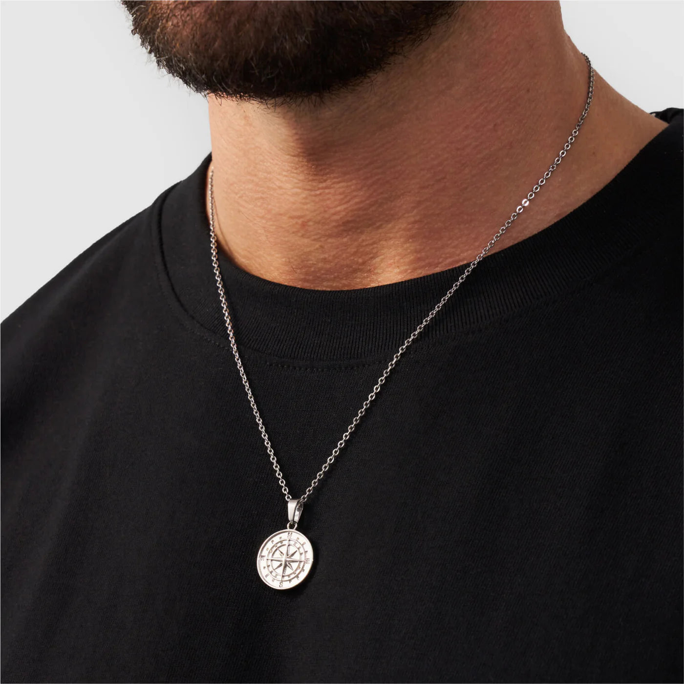 The Northstar Compass Pendant Necklace (Silver)